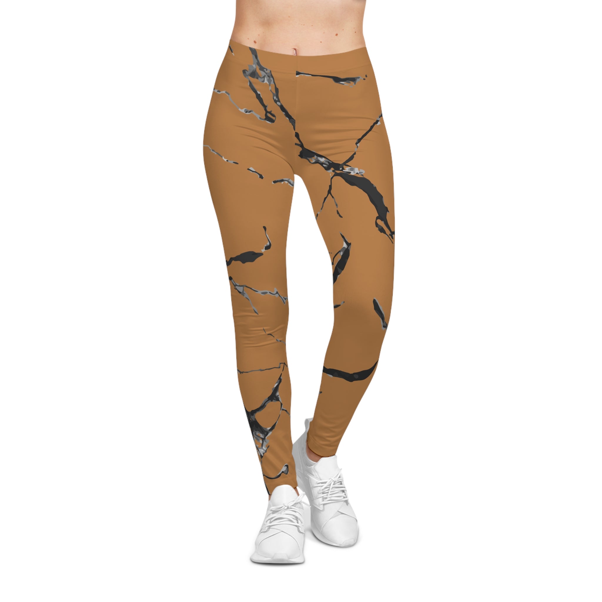 Stylish Marble Print Leggings - Comfortable Activewear, Trendy Fitness Wear, Everyday Casual, Gift for Her, Outdoor Activities